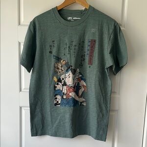 Uniqlo Ukiyo-E Kuniyoshi Museum of Fine Arts Boston Green Samurai NWT